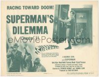 2y1058 SUPERMAN chapter 11 TC 1948 Kirk Alyn in costume lifting safe door, serial, Superman's Dilemma!