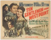 2y1062 TEN GENTLEMEN FROM WEST POINT TC 1942 Maureen O'Hara, Montgomery, Sutton, military cadets!