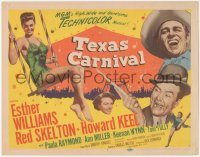 2y1063 TEXAS CARNIVAL TC 1951 Red Skelton, sexy Esther Williams, Howard Keel, MGM musical!