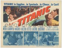 2y1064 TITANIC TC 1953 Clifton Webb & Barbara Stanwyck in the legendary cruise ship tragedy!
