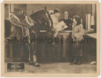 2y1348 TROUBLE SHOOTER LC 1924 great image of Tom Mix & Tony the Wonder Horse indoors, ultra rare!