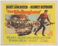 2y1066 UNFORGIVEN TC 1960 Burt Lancaster, Audrey Hepburn, directed by John Huston!
