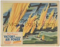 2y1353 VICTORY THROUGH AIR POWER LC 1943 Walt Disney cartoon, Allied planes dropping bombs on ships!