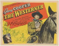 2y1069 WESTERNER TC 1940 cool image of Gary Cooper on horseback, William Wyler cowboy classic!