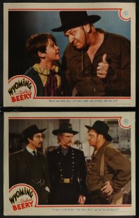 2y1630 WYOMING 2 LCs 1940 great images of Wallace Beery with Joseph Calleia and cast!