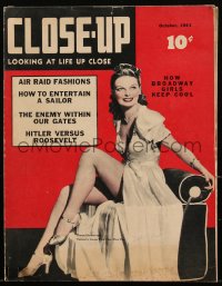 2y0579 CLOSE-UP magazine October 1941 How Broadway Girls Kept Cool, Hitler Versus Roosevelt!
