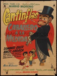 2y0385 CABALLERO A LA MEDIDA Mexican poster 1954 art of Cantinflas in top hat & tails!