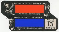 2y1686 13 GHOSTS 4x7 ghost viewer 1960 William Castle, in ILLUSION-O, use it to see or not see them!