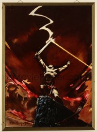 2y1683 AGAINST THE GODS Glassmasters 6x8 stained glass 1970s incredible art by Frank Frazetta!