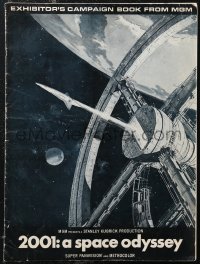 2y0094 2001: A SPACE ODYSSEY pressbook 1969 Stanley Kubrick, art of space wheel by Bob McCall!