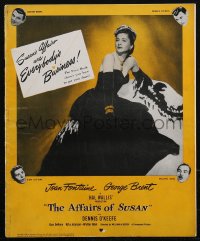 2y0097 AFFAIRS OF SUSAN pressbook 1945 great images of pretty Joan Fontaine, George Brent, rare!