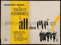 2y0098 ALL ABOUT EVE pressbook 1950 special pressbook for scheduled performances, incredibly rare!