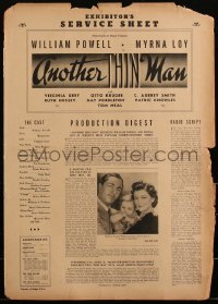 2y0101 ANOTHER THIN MAN pressbook 1939 William Powell & Myrna Loy with Nick Jr. & Asta too, rare!