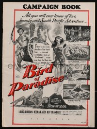 2y0114 BIRD OF PARADISE pressbook 1951 Louis Jourdan & tropical sexy Debra Paget, Polynesian love!
