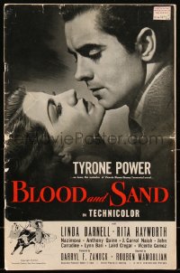 2y0117 BLOOD & SAND pressbook 1941 Tyrone Power, Rita Hayworth, Linda Darnell, ultra rare!