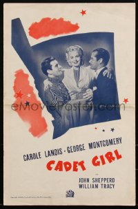 2y0124 CADET GIRL pressbook 1941 Carole Landis & George Montgomery, West Point, ultra rare!