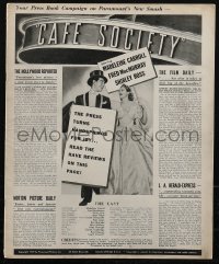 2y0125 CAFE SOCIETY pressbook 1939 great images of Madeleine Carroll & Fred MacMurray, rare!