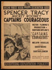 2y0127 CAPTAINS COURAGEOUS pressbook R1946 Spencer Tracy, Freddie Bartholomew, Barrymore, rare!