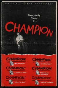 2y0130 CHAMPION pressbook 1949 boxer Kirk Douglas, Marilyn Maxwell, Arthur Kennedy, boxing classic!