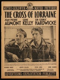2y0135 CROSS OF LORRAINE pressbook 1944 Jean Pierre Aumont leads the fighting French in WWII, rare!