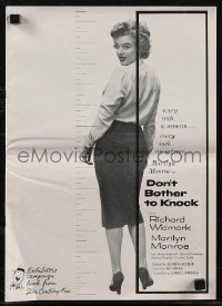 2y0340 DON'T BOTHER TO KNOCK pressbook 1952 wonderful images & artwork of sexiest Marilyn Monroe!