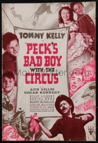 2y0202 PECK'S BAD BOY WITH THE CIRCUS pressbook 1938 Spanky McFarland, Tommy Kelly, Ann Gillis, rare!