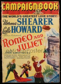 2y0216 ROMEO & JULIET pressbook 1936 Norma Shearer, Leslie Howard, Barrymore, Shakespeare, rare!
