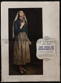 2y0226 SONG OF BERNADETTE pressbook 1943 Norman Rockwell art of Jennifer Jones, very rare!