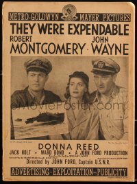 2y0235 THEY WERE EXPENDABLE pressbook 1945 John Wayne & Robert Montgomery, John Ford, ultra rare!