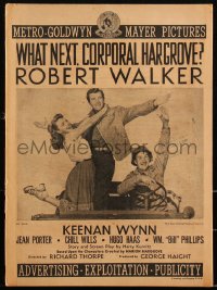 2y0247 WHAT NEXT, CORPORAL HARGROVE? pressbook 1945 Robert Walker, Keenan Wynn, Jean Porter, rare!