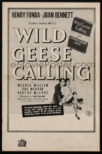2y0251 WILD GEESE CALLING pressbook 1941 Henry Fonda, sexy Joan Bennett, Warren William, ultra rare!