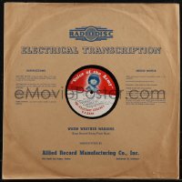 2y0006 VOICE OF THE ARMY 33 1/3 RPM transcription disc 1950 Woman With Wings, Boswell, ultra rare!