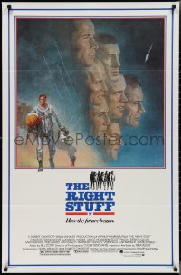 2y0859 RIGHT STUFF 1sh 1983 great Tom Jung montage art of the first NASA astronauts!
