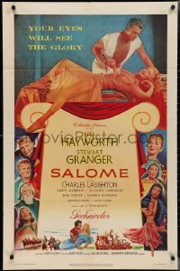 2y0865 SALOME 1sh 1953 sexy Biblical Rita Hayworth, Stewart Granger, Laughton as King Herod