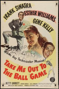2y0890 TAKE ME OUT TO THE BALL GAME 1sh 1949 Frank Sinatra, Esther Williams, Gene Kelly, baseball!