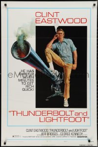 2y0902 THUNDERBOLT & LIGHTFOOT style C 1sh 1974 art of Clint Eastwood with HUGE gun by McGinnis!