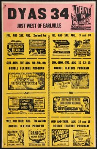 2y0068 DYAS 34 local theater WC August 1963 Cape Fear, Jason and the Argonauts, That Touch of Mink!