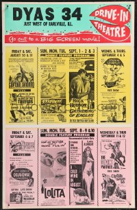 2y0069 DYAS 34 local theater WC August-September 1963 Lolita, Day of the Triffids & more!