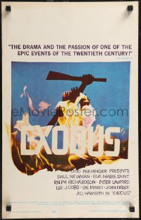 2y0072 EXODUS WC 1961 great artwork of arms reaching for rifle by Saul Bass, Otto Preminger!