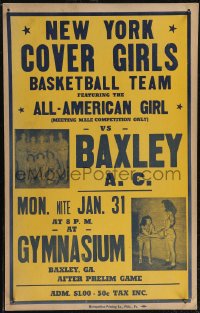2y0083 NEW YORK COVER GIRLS WC 1955 basketball team featuring the All-American Girl, ultra rare!
