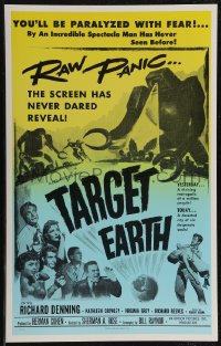 2y0091 TARGET EARTH Benton REPRO WC 1990s raw panic the screen has never dared reveal, cool art!