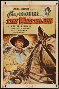 2y0927 WESTERNER 1sh 1940 William Wyler classic, great image of cowboy Gary Cooper!