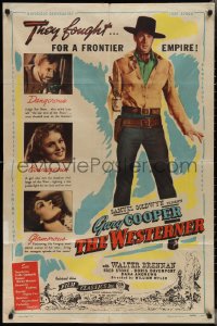 2y0926 WESTERNER 1sh R1946 Gary Cooper, Walter Brennan, they fought for a frontier empire!