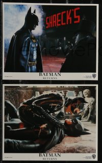 2y2013 BATMAN RETURNS 8 8x10 mini LCs 1992 Michael Keaton, Michelle Pfeiffer, DeVito, Tim Burton!
