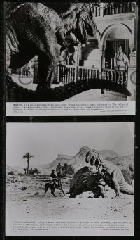 2y2105 VALLEY OF GWANGI 3 from 8x9.25 to 8x10 stills 1969 Harryhausen fx, cowboys capture dinosaurs!