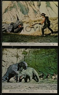 2y2041 VALLEY OF GWANGI 7 8x10 mini LCs 1969 Harryhausen, Gila Golan, cowboys capture dinosaurs!