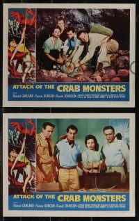 2y1573 ATTACK OF THE CRAB MONSTERS 4 LCs 1957 Roger Corman, Richard Garland, classic border art!