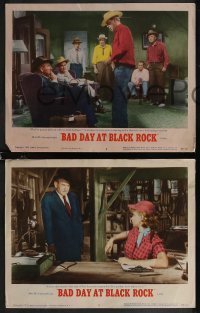 2y1590 BAD DAY AT BLACK ROCK 3 LCs 1955 great images of Spencer Tracy, Lee Marvin, sexy Anne Francis!