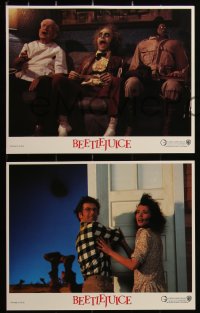 2y1383 BEETLEJUICE 8 LCs 1988 Michael Keaton, Alec Baldwin & Geena Davis, Tim Burton!