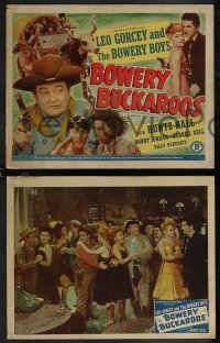 2y1393 BOWERY BUCKAROOS 8 LCs 1947 great cowboy western images of Leo Gorcey & Bowery Boys!